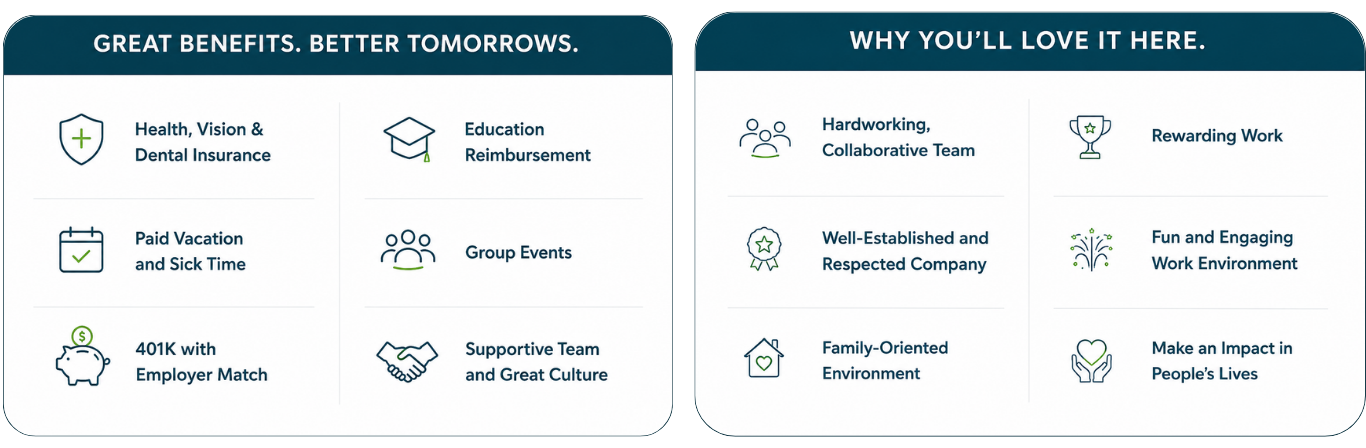 Employee benefits offered by Cobblestone Communities. Benefits of working at Cobblestone Communities.